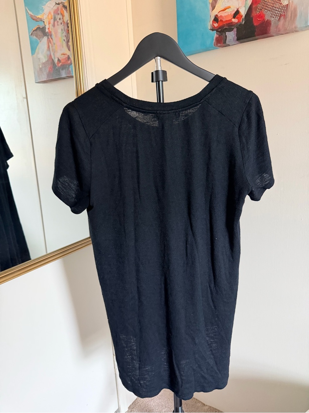 Love Fire Women’s Black Longline Tunic Top – Size Medium